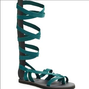 FREE PEOPLE cynder gladiator teal tall sandals